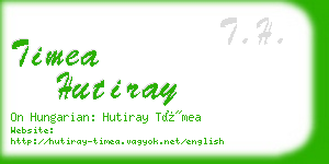 timea hutiray business card